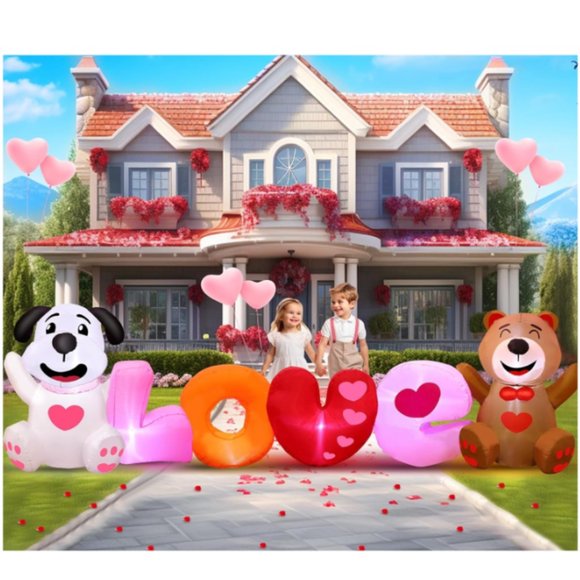 Other - 8 Foot Long Valentines Day Inflatable Love Letter Outdoor , Indoor Decoration